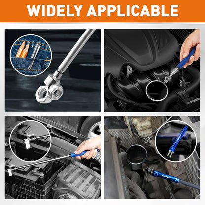 4-Piece Magnetic Pickup Kit with 360° Inspection Mirror