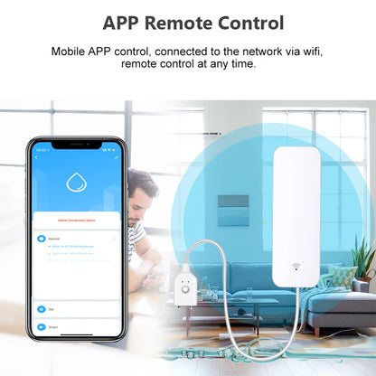 Tuya Wifi Water Leak Sensor, Water Leak Detector, Smartlife APP Notification Alerts,Leak Alarm Home Security Water Flood Sensor