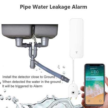 Tuya Wifi Water Leak Sensor, Water Leak Detector, Smartlife APP Notification Alerts,Leak Alarm Home Security Water Flood Sensor