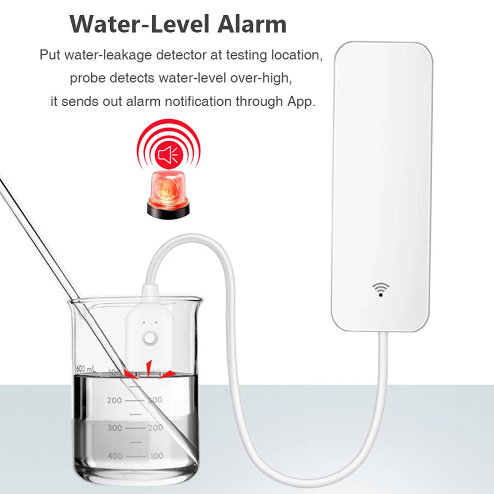 Tuya Wifi Water Leak Sensor, Water Leak Detector, Smartlife APP Notification Alerts,Leak Alarm Home Security Water Flood Sensor