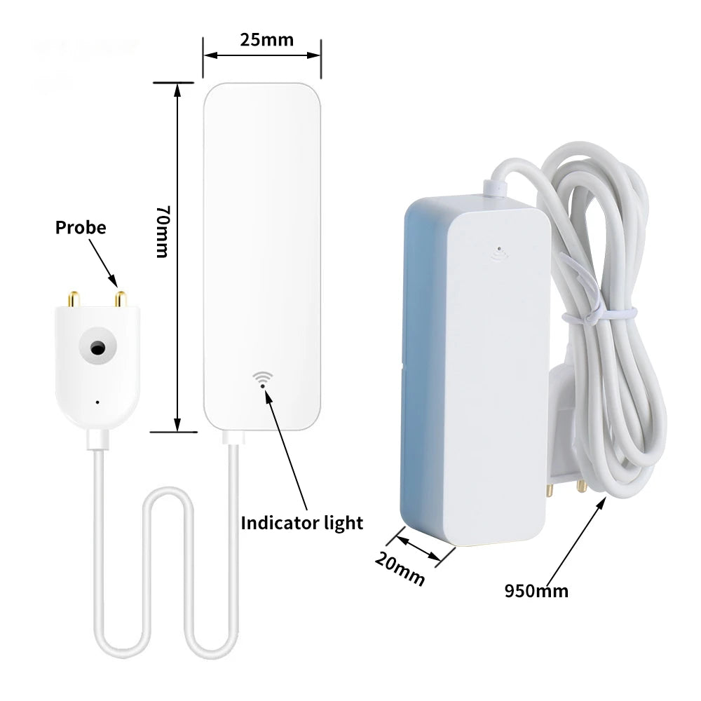 Tuya Wifi Water Leak Sensor, Water Leak Detector, Smartlife APP Notification Alerts,Leak Alarm Home Security Water Flood Sensor
