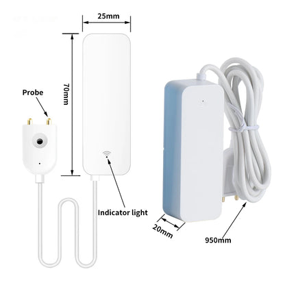 Tuya Wifi Water Leak Sensor, Water Leak Detector, Smartlife APP Notification Alerts,Leak Alarm Home Security Water Flood Sensor
